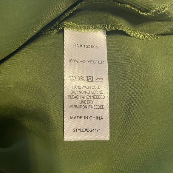 NEW- KOKO + MASON
Satin Slip Dress. Olive Green. Size X-Large NWOT - Picture 9 of 10